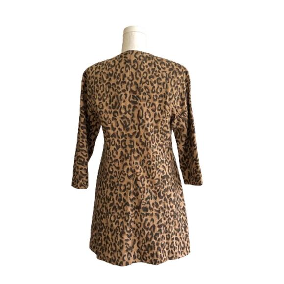 Carol Anderson by Invitation Animal Print Pockets Longer Duster Jacket Size XS - Picture 5 of 13
